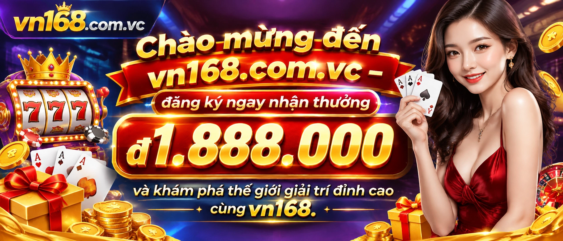vn168 casino homepage visual